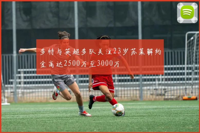 多特与英超多队关注23岁苏莱解约金高达2500万至3000万