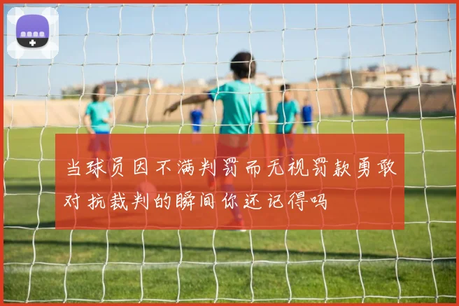 当球员因不满判罚而无视罚款勇敢对抗裁判的瞬间你还记得吗